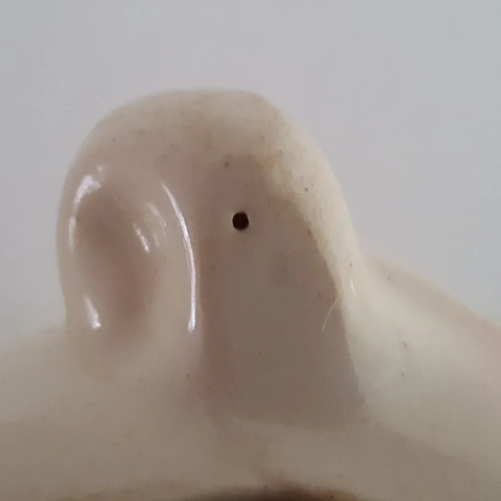 Vintage Ceramic Sleeping Pig Planter Small
